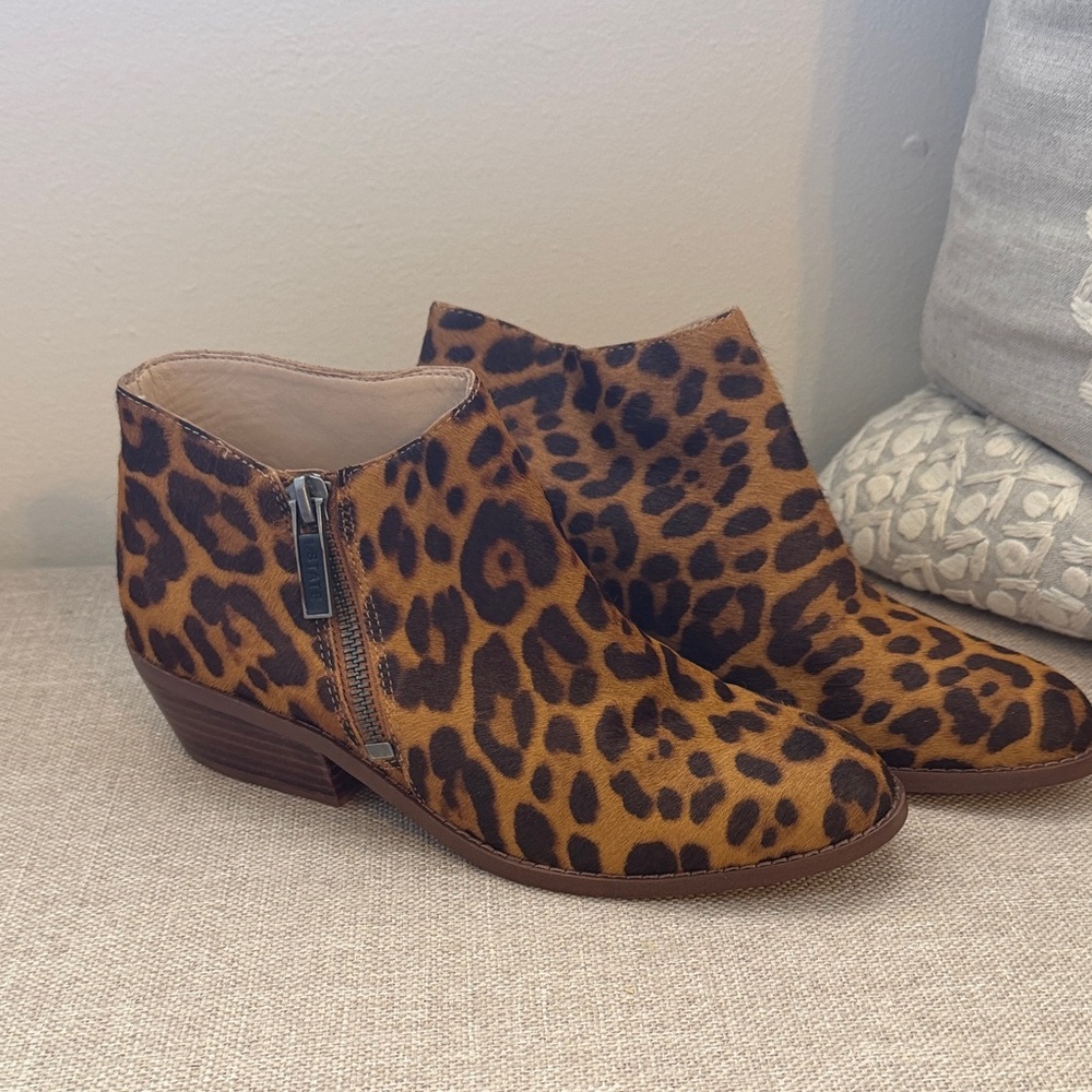 1.State leopard print pony hair booties sz-7.5